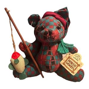 Applause North Woods Plaid Fishing Bear HTF